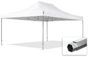 TOOLPORT 4x6m gazebo pieghevole PVC ignifugo, PROFESSIONAL alluminio, bianco - (578684)