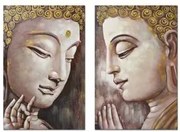 Quadro DKD Home Decor Buddha 80 x 3 x 120 cm Orientale (2 Unità)