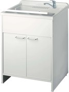 Mobile Lavatoio in PVC 60x60x85cm 2 Ante Forlani Honest Bianco...
