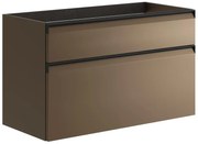 Mobile da bagno sotto lavabo Fusion giallo L 99.5 x H 60 x P 45.5 cm 2 cassetti, lavabo non incluso