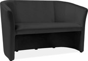 Divano TM-2 Velvet in velluto nero – 126x60x76 cm