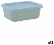 Portapranzo Rettangolare con Coperchio Quid Inspira 380 ml Verde Plastica (12 Unità)