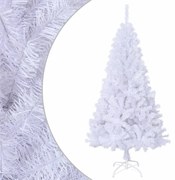 Albero di Natale Artificiale con Rami Spessi in PVC, Bianco / 120 cm