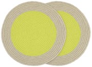 Tovaglietta in stoffa 2 pz ø 38 cm Lime - Remember