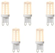 Set di 5 lampadine LED G9 dimmerabili 3W 280 lm 2700K