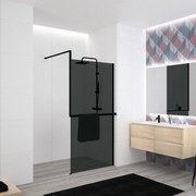 Walk-in eli design L 120 x H 200 cm, vetro 8 mm fumé nero