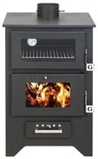 Stufa A Legna Con Forno Silvia Nera 14,6 Kw L50,5xp58,5xh90,5