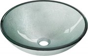 Mexen Mira lavandino da appoggio in vetro 42 x 42 cm, argento - 24124211