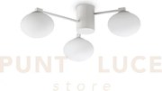 Hermes plafoniera 3 luci attacco g9 bianco lampadine incluse 60cm