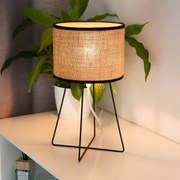 Duolla Lampada da tavolo Trixi con struttura in filo metallico marrone/nero, tessuto