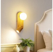 Brilagi - Faretto da parete MODERN WOOD 1xG9/5W/230V+1xGU10/8W in legno di hevea