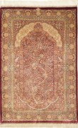 Ghom Tappeto 120x80 Rosso (Iran) Annodato A Mano