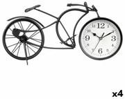 Orologio da Tavolo Bicicletta Nero Metallo 40 x 19,5 x 7 cm (4 Unità)