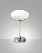 Jap da tavolo nichel satinato  a led 3000k - 5w - 500 lm dimmerabile