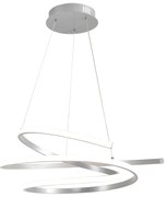 Lampadario LED moderno Taylor grigio Ø50cm, luce naturale 4900 lumen