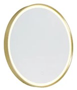 Specchio da bagno oro 50 cm con LED dimmerabile a 3 livelli con touch rotondo - Miral