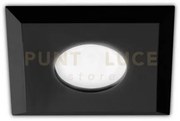 Gfa1191- faretto incasso 1 luce liscio nero in alluminio quadrato 9...
