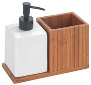 WENKO 54944100 - Dispenser per sapone MERA 18,5x17 cm marrone
