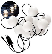 Catena decorativa da esterno LED 10xLED/0,8W/230V IP67 7,7 m