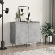 Credenze 2 pz grigio cemento 40x35x70 cm in legno multistrato