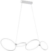 Lampadario 4 LED Rondo bianco Trio