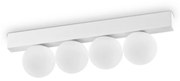 Plafoniera Contemporanea Ping Pong Metallo Bianco Led Integrato 12W 3000K Ip20