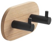 Gedy - Autoadesivo muro asciugamano appendino HIMALAYA nero/bambù