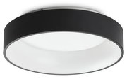 Plafoniera Moderna Ziggy Metallo Nero Led 30W 3000K Luce Calda