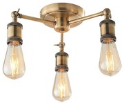 Endon 97243 - Faretto HAL 3xE27/10W/230V ottone