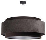 Lampadario a sospensione con filo DOBLO 1xE27/60W/230V marrone/argento d.60 cm
