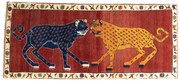 Gabbeh Tappeto 100 x 240 Rosso (Iran) Annodato A Mano