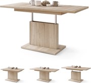 ASTON MINI Rovere Sonoma - MODERNO TAVOLINO DA SALOTTO TRASFORMABILE ALLUNGABILE SOLLEVABILE
