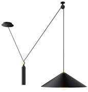 Lampadario A Sospensione Moderno Peso Metallo Nero 1 Luce E27 60W