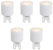 Set di 5 lampadine LED G9 24 mm 3W 300lm 2700K