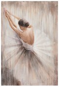 Dipinto su tela Ballerina2, grigio / argento 60 x 90 cm