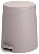 Pattumiera da bagno con pedale 3lt tortora opaca in plastica