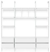 Kit cabina armadio PROJECT KIT LIVING 210X50 CM CLASSIC in alluminio 217.5 x 220 x 50 cm bianco/anodizzato