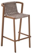 Sedia da giardino in alluminio Gaia NATERIAL, seduta in vimini marrone