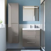 Mobile sottolavabo e lavabo Remix New grigio granito L 75 x H 73 x P 46 cm 3 cassetti