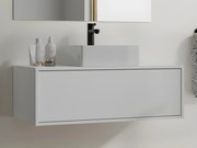 Mobile per bagno sospeso con lavabo singolo 94 cm Bianco - TEANA II