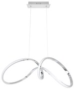 Lampadario LED a sospensione con filo TESORO LED/48W/230V cromo lucido