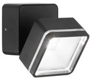 Lampada da parete omega ap square nero 4000k