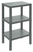 Scaffale Da Bagno Salvaspazio 75 Cm Tre Ripiani Feridras "Woody" Grigio