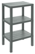 Scaffale Da Bagno Salvaspazio 75 Cm Tre Ripiani Feridras "Woody" Grigio