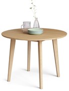 ROXY Rovere Naturale - TAVOLO ROTONDO IN LEGNO PER CUCINA / SALA DA PRANZO RETRÒ