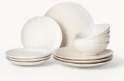 Servizio di piatti fatti a mano Nordic Vanilla, 4 persone (12 pz)