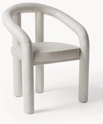 Sedia con braccioli in velluto Calan