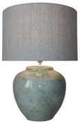 Lampada da tavolo DKD Home Decor Tela Ceramica Grigio (42 x 42 x 60 cm)