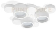 Chio lampada da soffitto 3 luci attacco gx53 forma tonda in gesso b...