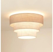 Brilagi - Plafoniera ALASKA LUNETA 1xE27/15W/230V diametro 45 cm grigio/color crema